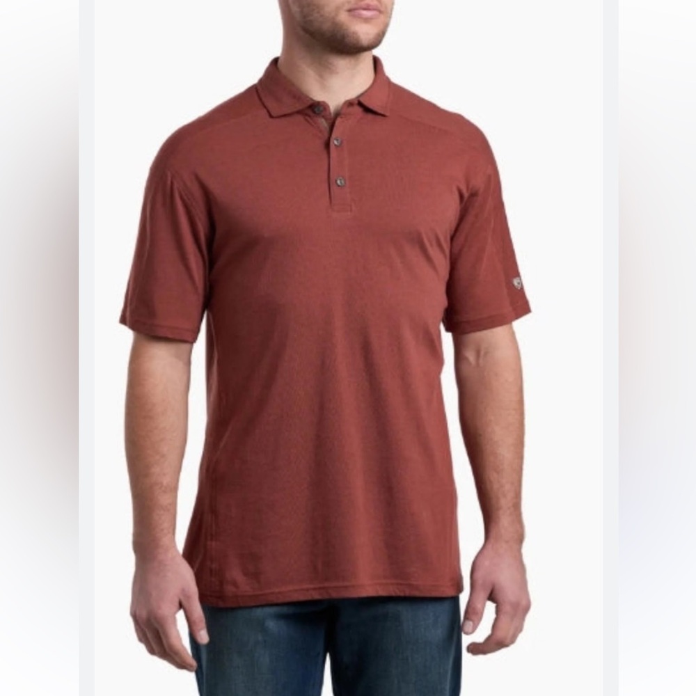 KÜHL Men's Brazen KuHLdry UPF50 Short Sleeve Polo Shirt Size Large